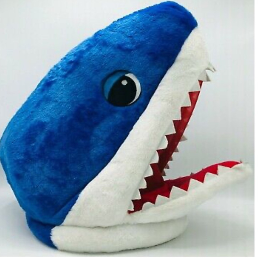 Dan Dee Baby Shark Big Greeter Head Blue Mask Costume Cosplay VGC Adult Unisex